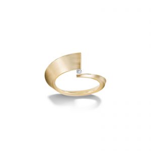 anello oro giallo diamante Torino gioielleria